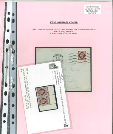 Stamp of Great Britain » King George VI 1947 11d Plum group