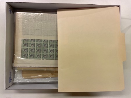 Stamp of Jamaica Revenues: Collection of "JUDICIAL" issues on 38 documents from QV issues to KGVI (mostly KGV), QEII 6d and 1s in complete mint sheets (20+)