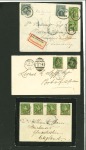 Stamp of Trinidad and Tobago » Trinidad 1882-83, trio of covers with 1882 ms "1d" on 6d frankings