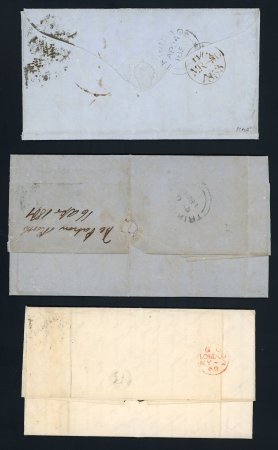 Stamp of Trinidad and Tobago » Trinidad Incoming: 1853-68 Trio of incoming covers from the UK