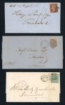 Stamp of Trinidad and Tobago » Trinidad Incoming: 1853-68 Trio of incoming covers from the UK