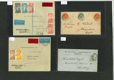 Stamp of Large Lots and Collections Denmark: 1835-1970s, group of 49 covers/cards from a dealer's stock