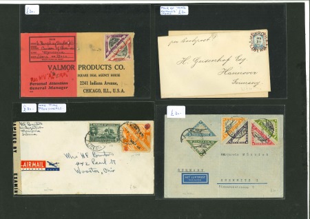 Stamp of Large Lots and Collections Liberia: 1897-1940s, group of 83 covers covers/cards from a dealer's stock