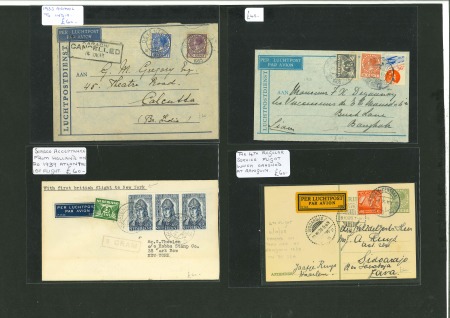Stamp of Large Lots and Collections Netherlands: 1910s-70s, group of 54 airmail covers from a dealer's stock