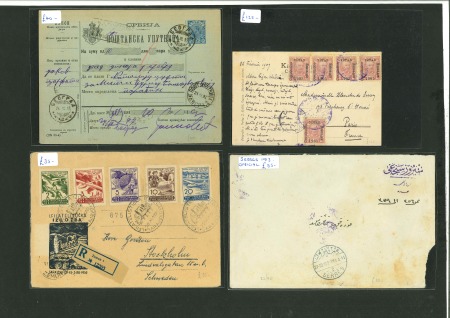 Stamp of Large Lots and Collections Yugoslavia: 1897-1940s, group of 39 covers/cards from a dealer's stock