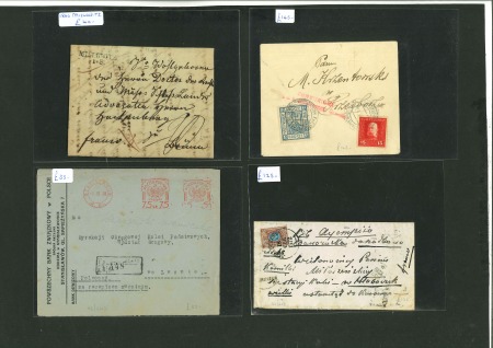 Stamp of Large Lots and Collections Poland: 1840-1940s, group of 49 covers/cards from a dealer's stock