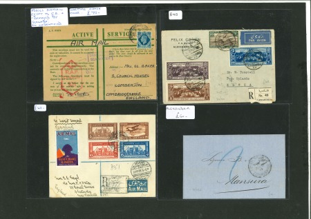 Stamp of Large Lots and Collections Egypt: 1832-1940s, group of 179 covers/cards from a dealer's stock