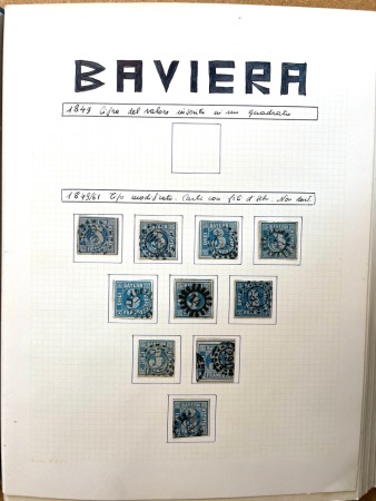 Stamp of Large Lots and Collections German States Bavaria: 1849-1920, Collection on leaves