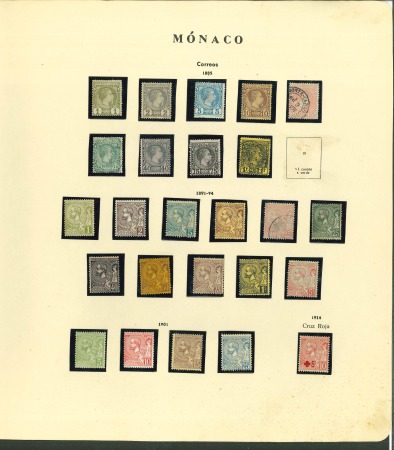 Stamp of Large Lots and Collections Monaco: 1885-1964, Quite advanced collection on loose