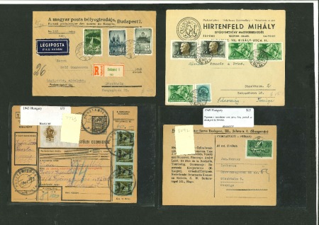 Stamp of Large Lots and Collections Hungary: 1908-47, group of 18 covers and cards