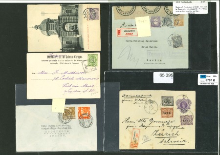 Stamp of Netherlands Netherlands & Colonies: 1905-59, group of 18 covers and cards