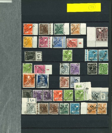 Stamp of Large Lots and Collections Germany: 1948 Currency reform overprints collection,