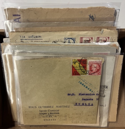 Stamp of Large Lots and Collections Spain: 1857-1939, Small box with around 60 covers or