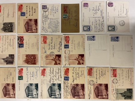 Stamp of France » Entiers Postaux 1936-1953, Lot de plus de 125 entiers postaux de France