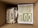 Stamp of Large Lots and Collections 1843-2000, box full of small collection of worldwide