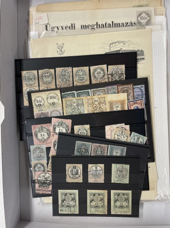 Stamp of Hungary Hungary - Revenues: 1859-1942 Attractive and diverse assembly of over 60 revenue documents