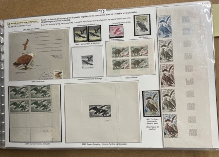 Stamp of Large Lots and Collections "Eagles": The impressive Gold medal topical exhibition collection shown at Paris-Philex 2022