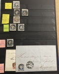 Stamp of Large Lots and Collections Portugal: 1853-1884, stockbook with "52" numeral cancellations of Oporto on mostly King Pedro V and King Luiz imperf issues