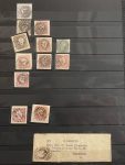 Stamp of Large Lots and Collections Portugal: 1853-1884, stockbook with "52" numeral cancellations of Oporto on mostly King Pedro V and King Luiz imperf issues