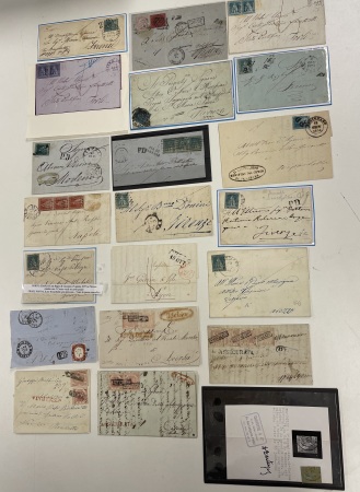 Stamp of Large Lots and Collections Italian States: 1850-1860 (mainly), Good lot of more