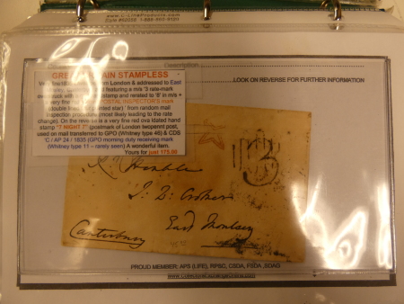 Stamp of Great Britain » Collections 1700-1895 covers on stock pages in a small binder