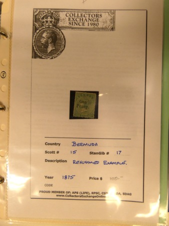 Stamp of Bermuda Bermuda: 1875-1953 stock housed in counter book, a few earlier items