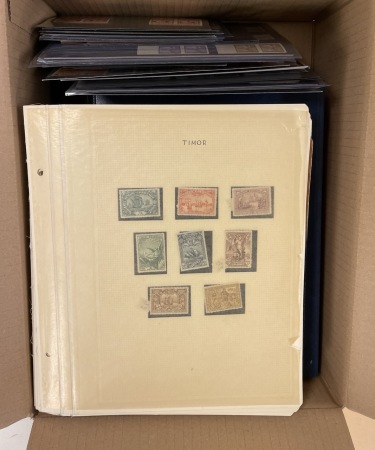 Stamp of Large Lots and Collections Portuguese Colonies - Timor: 1885-1953, mostly mint stock in 7 albums/stockbooks and on loose pages