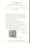 Stamp of Romania » 1858 Moldavian Bull's (21 July) Handstruck at Jassy on wove paper (81pa.) or laid paper (other values). 108 Parale blue on pink, good to large margins all around, cancelled by part blue double-ringed ds GALATZ/MOLDOVA