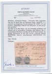 Stamp of Romania » 1858 (1st Nov.) - 1861 Moldavia - Handstruck at Jassy - Imperforate 40 Parale on bluish paper, horizontal pair, hardly