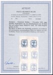 Stamp of Romania » 1858 (1st Nov.) - 1861 Moldavia - Handstruck at Jassy - Imperforate 40 Parale blue on white paper, mint with original gum, large to very large margined vertical tête-bêche block of six