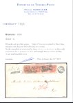 Stamp of Romania » 1858 (1st Nov.) - 1861 Moldavia - Handstruck at Jassy - Imperforate 80 Parale red on white paper, horizontal strip of four,
