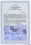 Stamp of Romania » United Principalities 1862-1864 30 parale blue, huge to enormous even margins all around