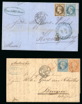 Stamp of France » Collections France: 1867-1871, Trio de lettres avec Empire dentelé