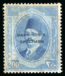 Stamp of Egypt » 1922-1936 King Fouad I Definitives » Issued Stamps 1923-34 King Fouad 1st Portrait Issue: 200m Blue, unissued