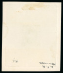 Stamp of Egypt » 1922-1936 King Fouad I Definitives » Essays 1926 Unadopted essay by De La Rue: Engraved die proof for the 1m value in dark green