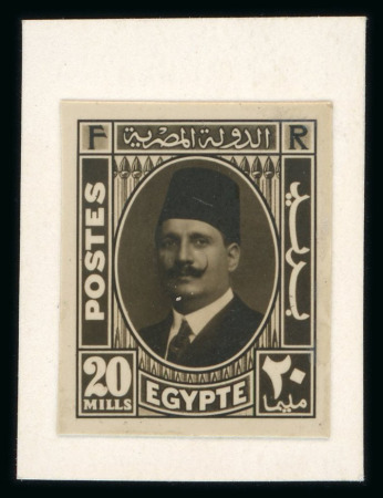 Stamp of Egypt » 1922-1936 King Fouad I Definitives » Essays 1935 Essays by the Survey Department: 20m stamp size, complete photographic proo