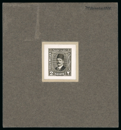 Stamp of Egypt » 1922-1936 King Fouad I Definitives » Essays 1924-27 Essays by the Survey Department: Photographic line-illustration for the 2m mounted on sunken card, in sepia