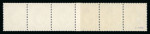 Stamp of Egypt » 1922-1936 King Fouad I Definitives » Issued Stamps 1923-24 King Fouad 1st Portrait Issue: 5m Red-brown, mint nh, horizontal coil strip of six, showing coil join and all with CANCELLED ovpt