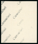 Stamp of Egypt » 1936-1952 King Farouk Definitives  » Issued Stamps 1944-51 King Farouk "Military" Issue: 4m Green, imperforate, Royal Cancelled on reverse, control block of four, numbered "A/44"