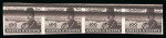 Stamp of Egypt » 1936-1952 King Farouk Definitives  » Issued Stamps 1944-51 King Farouk "Military" Issue: 30m marginal block of six, 40m and 50m marginal blocks of four, plus 100m strip of four, all mint imperforates showing dramatic "doctor blade" coloured streaks