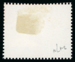 Stamp of Egypt » 1936-1952 King Farouk Definitives  » Essays 1936 Essays for the Young Farouk Portrait: Stamp-sized hand-painted essay on a perforated card for the 100m value