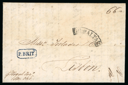 Stamp of Large Lots and Collections Portugal: 1802-94 pre-stamp (mostly) and stampless postal history collection