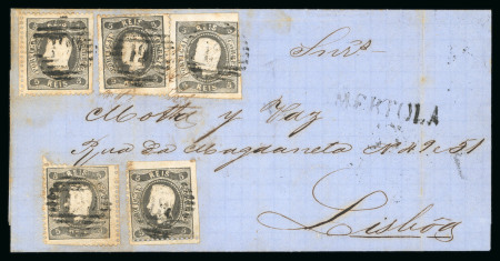 Stamp of Large Lots and Collections Portugal: 1867-70 Luis I "curved label" perf. balance collection