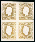 Stamp of Large Lots and Collections Portugal: 1867-70 Luis I "curved label" imperf. balance collection mounted on 20 pages