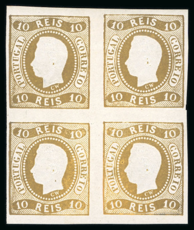 Stamp of Large Lots and Collections Portugal: 1867-70 Luis I "curved label" imperf. balance collection mounted on 20 pages