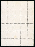 Stamp of Egypt » 1866 First Issue » Issued Stamps 5pi Rose, perforated proof on white paper without watermark, bottom sheet marginal block of twenty-five
