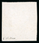 Stamp of Egypt » 1866 First Issue » Essays and Proofs 1865 Pellas Brother Essays of Genoa: 10pi blue, unwatermarked, imperforate single showing "1pi ovpt instead of 10pi" error