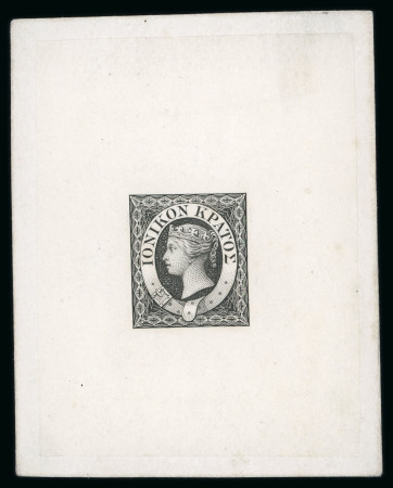 Stamp of Ionian Islands » 	British Protectorate » 1859 Issue (S.G. 1-3) 1859 Perkins Bacon die proof in black on India paper mounted on card