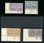 Stamp of British Levant  » Field Post Office in Salonica 1916 Salonica "Levant" overprint on 1/2d to 1s set of eight in mint lower marginal control pairs
