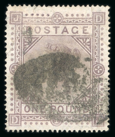 Stamp of Great Britain » 1855-1900 Surface Printed » 1867-83 High Values 1867-83 wmk MC £1 brown-lilac used, repaired